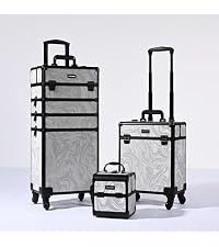 BYOOTIQUE Rolling Makeup Case 4in1 Cosmetology case on wheels Makeup Artist