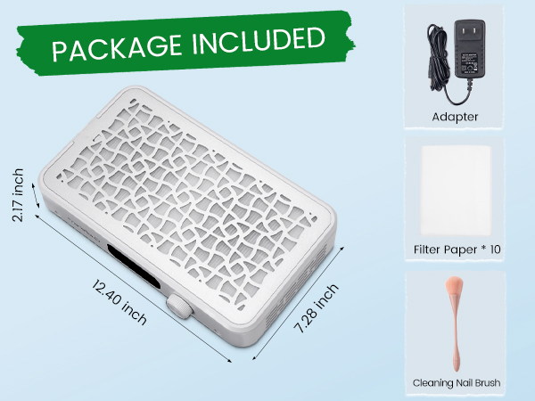 nail dust collector nail tech professional portable vacuum quiet fan gel vent filter women 