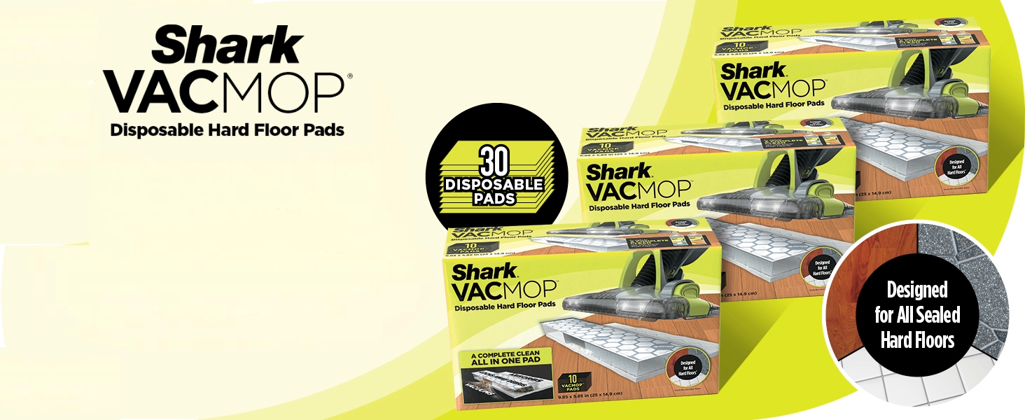 SHARK VACMOP Disposable Hard Floor Pads clean disposable pad away dry debris and pet hair