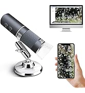 Ninyoon 4K WiFi Microscope for iPhone Android PC, 50-1000X USB Digital Microscope Wireless Super ...