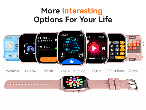 smartwatch feature weather , calculators, music playback, camera, and games