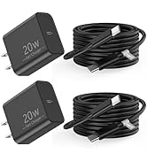 Matsusho iPhone 15 Charger Fast Charging 10 FT, 2 Pack 20W USB C Wall Charger with 10FT Long Type...