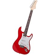Rosewood Fingerboard Electric Guitar with Shoulder Strap/Guitar Bag/Picks/Cord/Hex Wrench Re