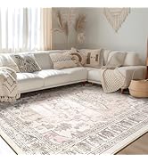 BESTSWEETIE Area Rug 8x10 Rugs for Living Room 8 x 10 Washable Rugs Non Slip Vintage Boho Living ...