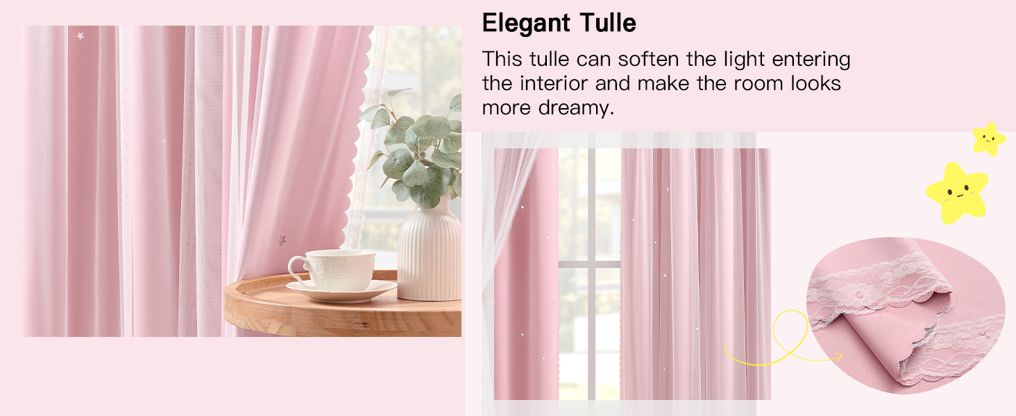 light pink curtains