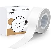 MakeID 0.47" x 13' Label Tape Compatible with MakeID Label Makers L1&amp; E1 Refills Waterproof Lamin...