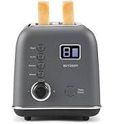 BUYDEEM DT730 Motorized Toaster, 2-Slice Smart Digital Leverless Toaster with LCD Countdown Timer...