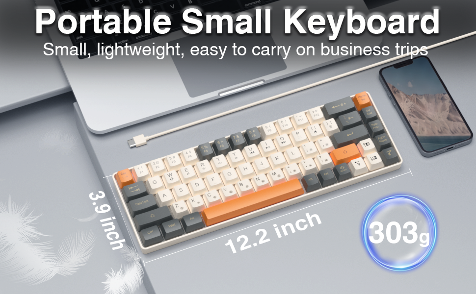 retro smal keyboard 60 percent keyboard travel office keyboard mini compact keyboard usb wired