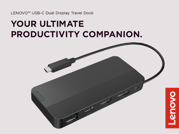 Lenovo USB-C Dual Display Travel Dock