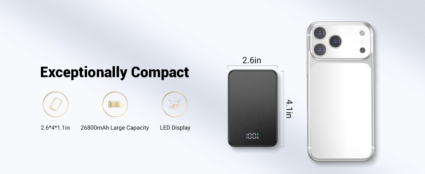 Magnetic portable charger power bank