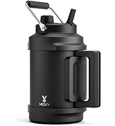 Meoky 1 Gallon Insulated Water Bottle for Sports 128 oz Triple Wall Vacuum Stainless Steel Water ...