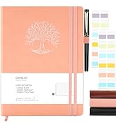 Ospelelf Pink College Ruled Notebook with Pen, 24 Stickers, 180 Pages 100gsm Thick Paper, B5 Hard...
