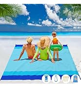 Aroveea Beach Blanket Waterproof Sandproof 1-7 Adult Oversized 78 '' × 81 '' Lightweight Durable ...