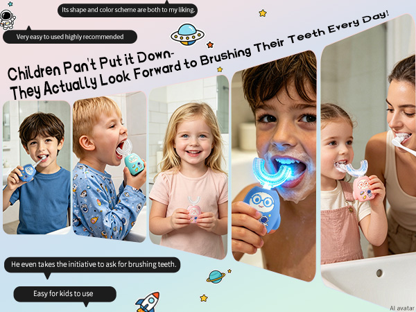 Kids Electric U Shaped Toothbrush
