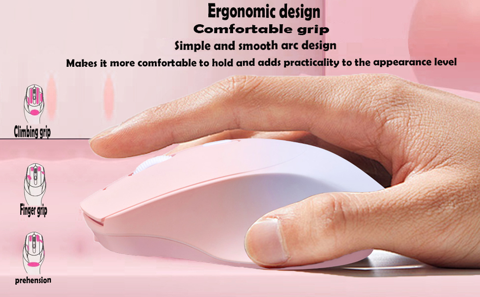 Wireless Gradient Color Rechargable Mouse ,