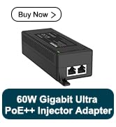 YuanLey Gigabit PoE Injector 60W, PoE++ Injector Converts Non-PoE to PoE++ Network, IEEE 802.3at/...