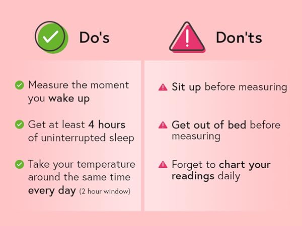 do's and don'ts fertility tracking