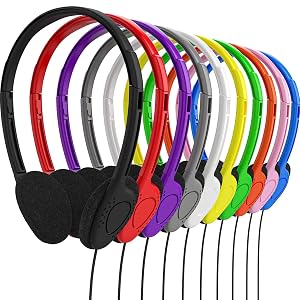 Stereo Headphones for Kids Adults Teens One Size Fit All Flexible Durable Headsets