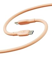 Motorola TurboPower Silicone 5A Peach Fuzz USB-C to C Cable- 100W, 40k bends, Flexible for Type C...