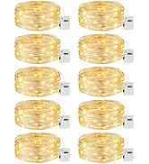 Fairdeer 10 Pack Fairy Lights Battery Operated - 7ft 20 Led Twinkle Lights 3 Modes, Bulk Mini Str...