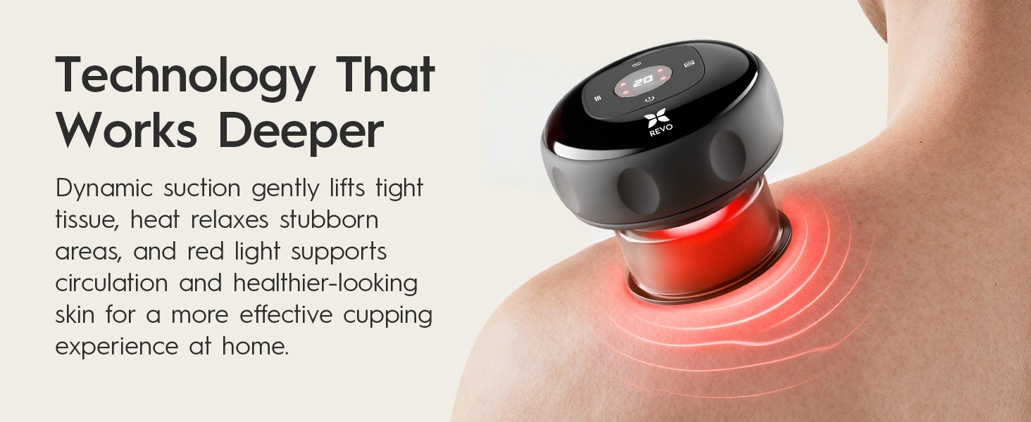 Portable cupping therapy device designed for muscle relaxation and circulation support