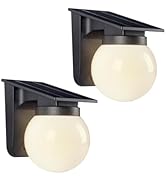 uwiner Solar Wall Lights Outdoor, 2 Pack, 3 Lighting Modes, IP65 Waterproof, Wireless Solar Power...