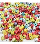SmartDealsPro 100 Assorted 1/5" 5mm D6 Mini Dice Game Dot Square Dice Set