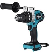 1300 In-lb(150N.m) Brushless Cordless Impact Drill for Makita 18V Battery, 1/2'' Hammer Drill,2 S...