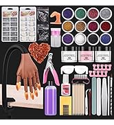 Nail Practice Hand for Acrylic Nail Kit, Fake Nail Mannequin Hand for Nails Practicing, Nail Trai...