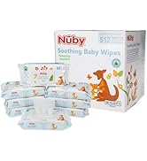 Nuby's Soothing Ultra Premium Baby Wipes Naturally Inspired with Chamomile, Aloe, and Citroganix,...