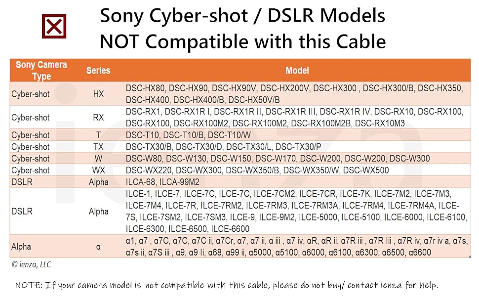 sony uc-e6 not compatible updated 4-20-24