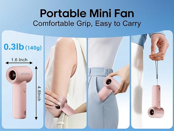 mini small fan portable handheld hand personal held cruise turbo travel rechargeable camping