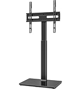 Universal Floor TV Stand with Mount 80 Degree Swivel Height Adjustable and Space Saving Design fo...