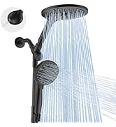 MakeFit Dual Handheld Shower Head Combo, 2-in-1 Rain Shower Heads System 8 Inch Rainfall Shower H...