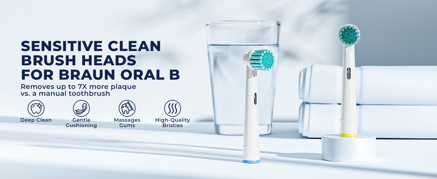 Sensitive Clean Brush Heads