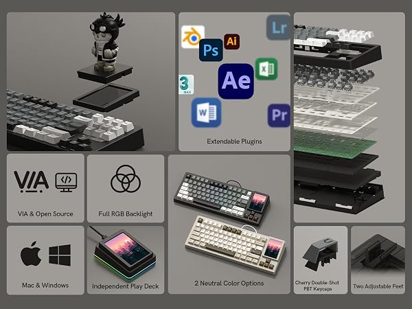 75% Keyboard Custom Keyboard Hot-Swappable Keyboard Mechanical Gaming Keyboard