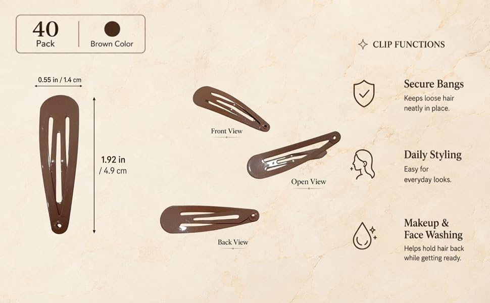 brown clips for women