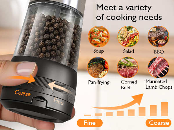 battery salt and pepper grinder set