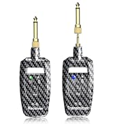 2.4GHz Wireless Guitar System Rechargeable Audio Wireless Transceiver for Guitar Bass Electronic ...