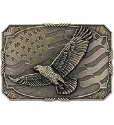 TYWestyles Belt Buckles for men women - Western Cowboy Belt Buckle American Flag and Eagle Belt B...