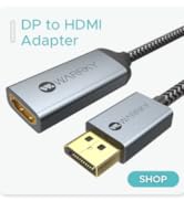 4K DisplayPort to HDMI Adapter Cable, WARRKY ( 2K 60Hz, 1080p 120Hz) Uni-Directional High-Speed D...