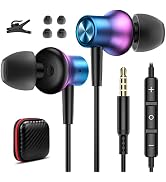 AFGHOA Wired Earbuds 3.5mm Jack Magnetic in-Ear Earphone Stereo Canceling Headphone with Micropho...