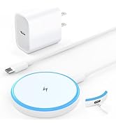 Magnetic Wireless Charger, 20W Power Adapter with Wireless Mag-Safe Charging Pad and 6 FT USB-C t...