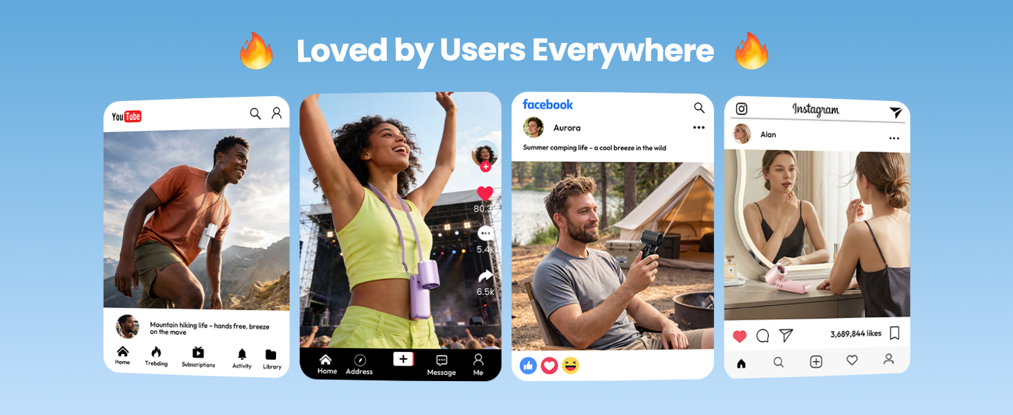 portable handheld turbo fan personal fans portable rechargeable for travels office desk cruise gift