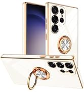 Tnarru Designed for Samsung Galaxy S23 Ultra Case with Ring Stand, Support Magnetic Car Mount Rot...