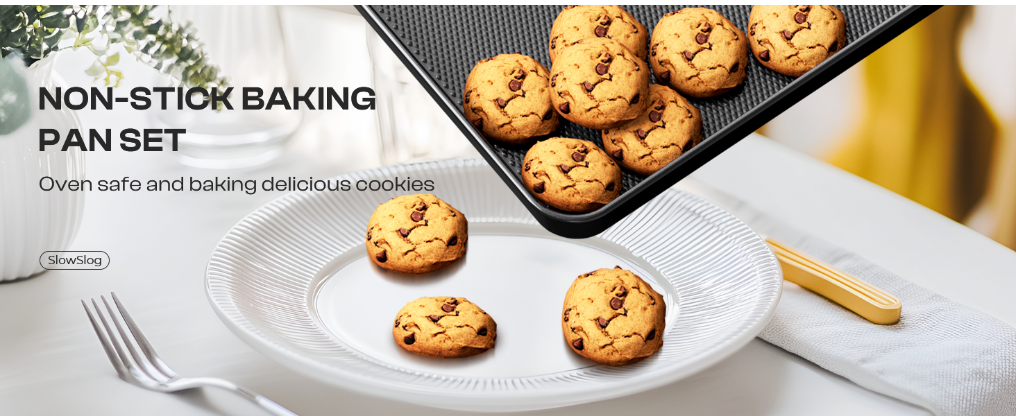 Nonstick Carbon Steel Bakeware 16-Piece Set - Includes Heart-Shaped Pan, Donut Pan, Oven Mitts