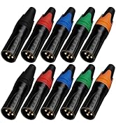 RIVIERA Geisler XLR 3 Pin Male XLR 3 Pin Female Plug Gold-Plated Copper Contacts Fine Silver Nick...