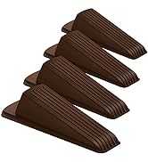 Door Stoppers, 4 Pack Premium Rubber Door Stoppers Wedge, Door Stops for Carpet Heavy Duty Door, ...