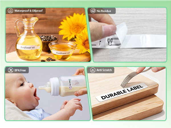 BPA-free waterproof thermal labels