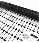 PotatoLife Plastic Mesh Fence, Extra Strength 40''x100' Roll with 50 Zip Ties, Resuable Temporary...
